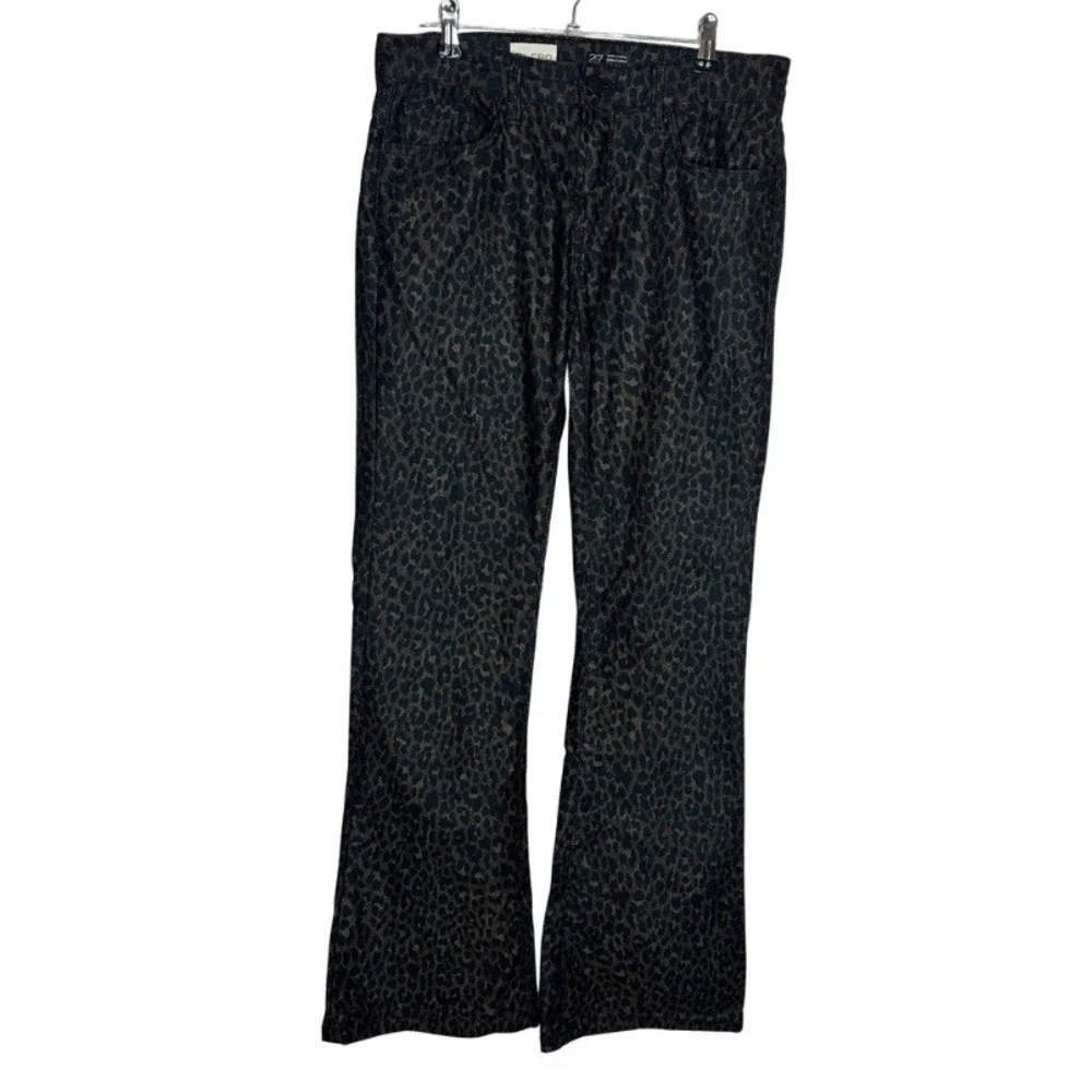 Anthropologie Pilcro High-Rise Animal Print Flare Jeans Leopard Flare Size 27